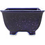 Pot à bonsaï carré bleu et violet de Heian Kosen - 135 x 135 x 80 mm