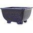 Pot à bonsaï carré bleu et violet de Heian Kosen - 135 x 135 x 80 mm