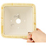 Pot à bonsaï carré beige de Heian Kosen - 135 x 135 x 80 mm