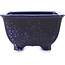 Pot à bonsaï carré bleu et violet de Heian Kosen - 135 x 135 x 80 mm