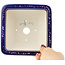 Pot à bonsaï carré bleu et violet de Heian Kosen - 135 x 135 x 80 mm