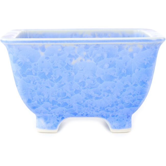 Vaso bonsai quadrato blu di Heian Kosen - 135 x 135 x 80 mm