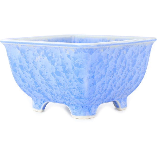 Vaso bonsai quadrato blu di Heian Kosen - 135 x 135 x 80 mm