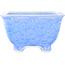 Square blue bonsai pot by Heian Kosen - 135 x 135 x 80 mm