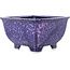 Maceta cuadrada azul y violeta para bonsái de Heian Kosen - 135 x 135 x 80 mm