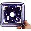 Pot à bonsaï carré bleu et violet de Heian Kosen - 135 x 135 x 80 mm