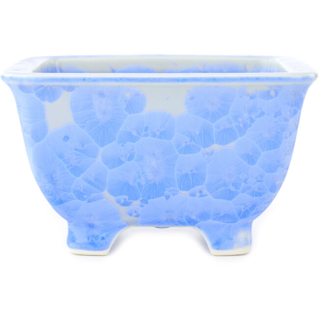 Pot à bonsaï carré bleu de Heian Kosen - 135 x 135 x 80 mm