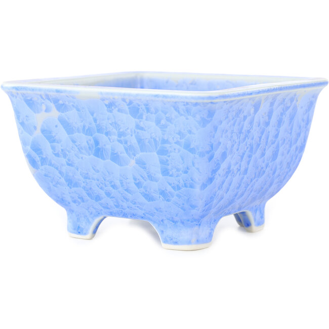 Maceta cuadrada azul para bonsái de Heian Kosen - 135 x 135 x 80 mm