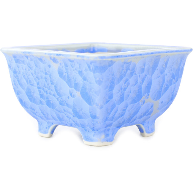 Pot à bonsaï carré bleu de Heian Kosen - 135 x 135 x 80 mm