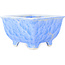 Square blue bonsai pot by Heian Kosen - 135 x 135 x 80 mm