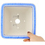 Pot à bonsaï carré bleu de Heian Kosen - 135 x 135 x 80 mm