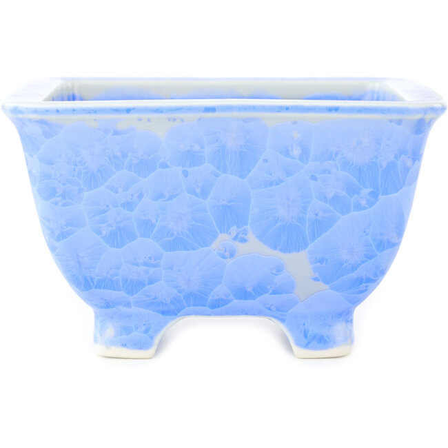 Pot à bonsaï carré bleu de Heian Kosen - 135 x 135 x 80 mm