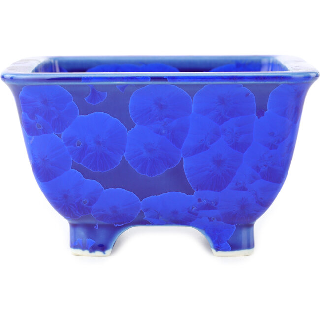 Vierkante donkerblauwe bonsaipot van Heian Kosen - 135 x 135 x 80 mm