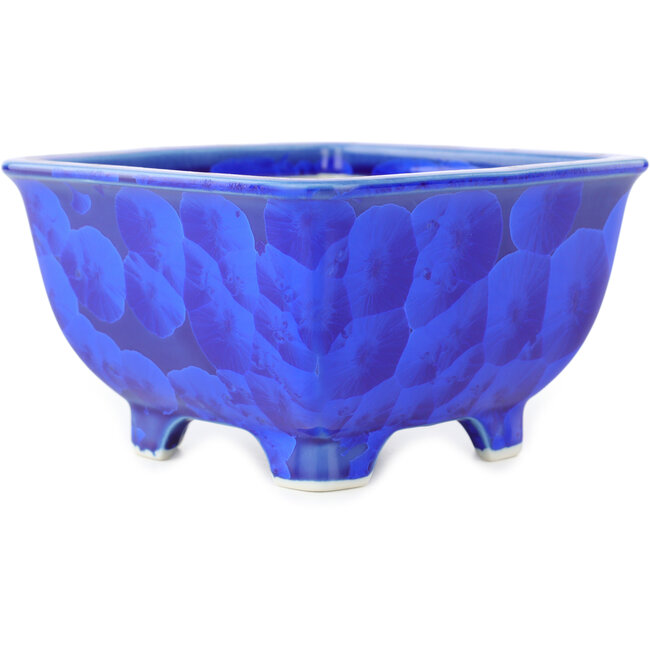 Vierkante donkerblauwe bonsaipot van Heian Kosen - 135 x 135 x 80 mm