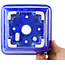 Pot à bonsaï carré bleu foncé de Heian Kosen - 135 x 135 x 80 mm