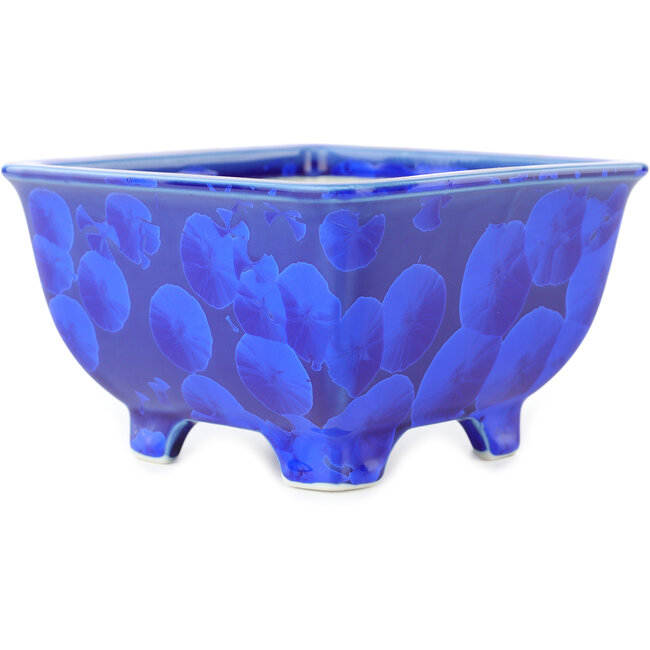 Maceta cuadrada azul oscuro para bonsái de Heian Kosen - 135 x 135 x 80 mm