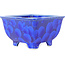 Pot à bonsaï carré bleu foncé de Heian Kosen - 135 x 135 x 80 mm