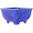 Pot à bonsaï carré bleu foncé de Heian Kosen - 135 x 135 x 80 mm