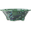Pot à bonsaï Mokko vert et bleu par Heian Kosen - 155 x 137 x 55 mm