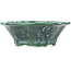 Mokko green and blue bonsai pot by Heian Kosen - 155 x 137 x 55 mm