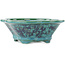 Maceta para bonsái Mokko verde y azul de Heian Kosen - 155 x 137 x 55 mm
