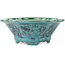 Maceta para bonsái Mokko verde y azul de Heian Kosen - 155 x 137 x 55 mm