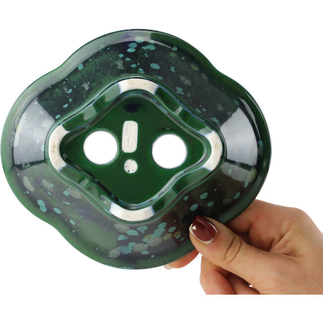 Maceta para bonsái Mokko verde y azul de Heian Kosen - 155 x 137 x 55 mm