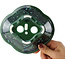 Pot à bonsaï Mokko vert et bleu par Heian Kosen - 155 x 137 x 55 mm