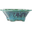 Vaso bonsai Mokko verde e blu di Heian Kosen - 155 x 137 x 55 mm