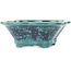 Maceta para bonsái Mokko verde y azul de Heian Kosen - 155 x 137 x 55 mm