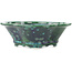 Vaso bonsai Mokko verde e blu di Heian Kosen - 170 x 160 x 57 mm