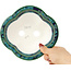 Maceta para bonsái Mokko verde y azul de Heian Kosen - 170 x 160 x 57 mm