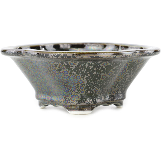 Vaso bonsai multicolore marrone Mokko di Heian Kosen - 155 x 137 x 55 mm