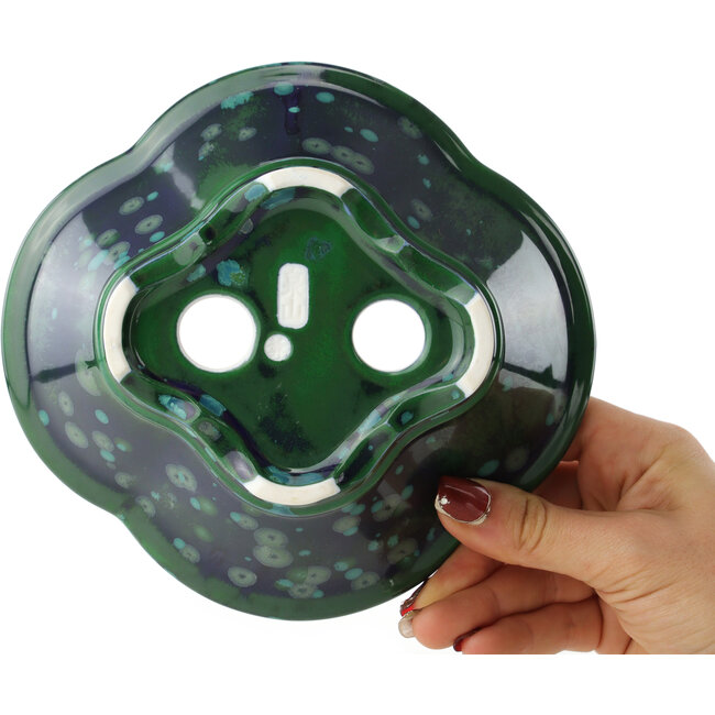 Maceta para bonsái Mokko verde y azul de Heian Kosen - 170 x 160 x 57 mm