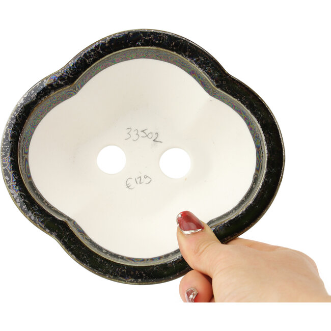 Pot à bonsaï multicolore marron Mokko de Heian Kosen - 155 x 137 x 55 mm