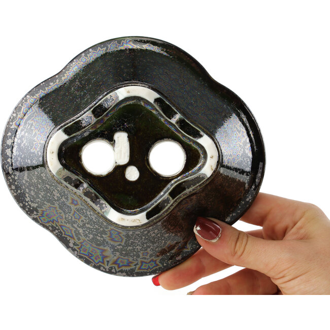 Pot à bonsaï multicolore marron Mokko de Heian Kosen - 155 x 137 x 55 mm