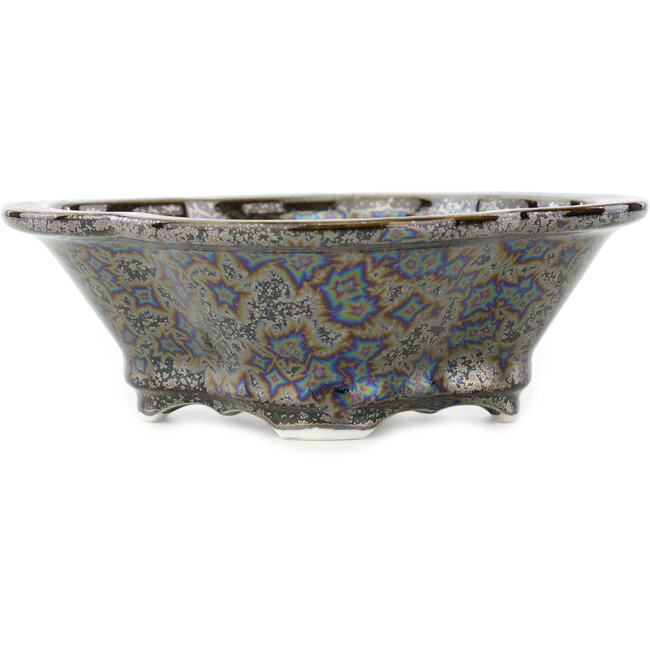 Pot à bonsaï multicolore marron Mokko de Heian Kosen - 170 x 160 x 57 mm