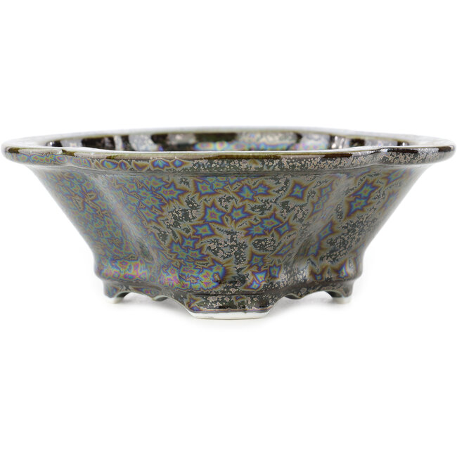 Vaso bonsai multicolore marrone Mokko di Heian Kosen - 170 x 160 x 57 mm