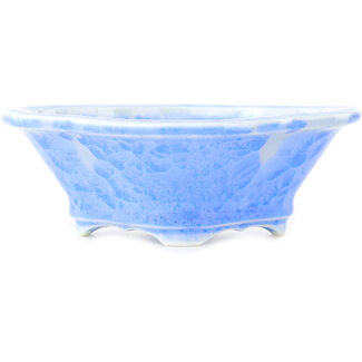 Heian Chikuzan 155 mm mokkoblaue Bonsaischale von Heian Kosen, Kyoto, Japan
