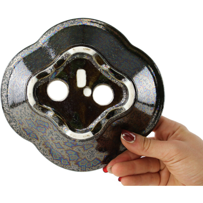 Pot à bonsaï multicolore marron Mokko de Heian Kosen - 170 x 160 x 57 mm