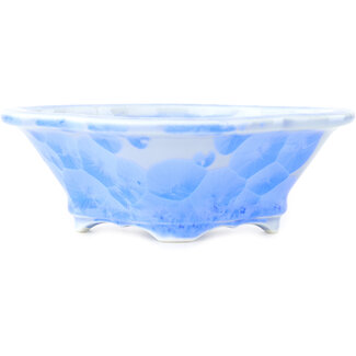 Heian Chikuzan Pot à bonsaï bleu mokko 155 mm par Heian Kosen, Kyoto, Japon