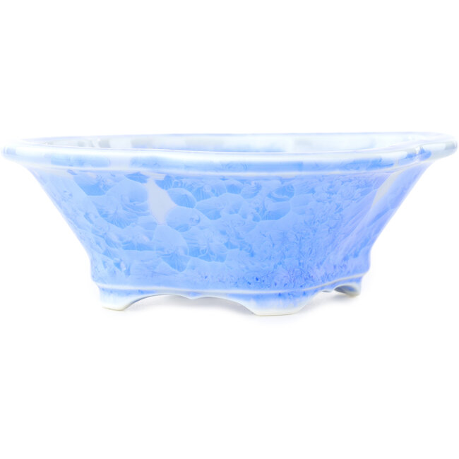 Mokko blue bonsai pot by Heian Kosen - 155 x 137 x 55 mm