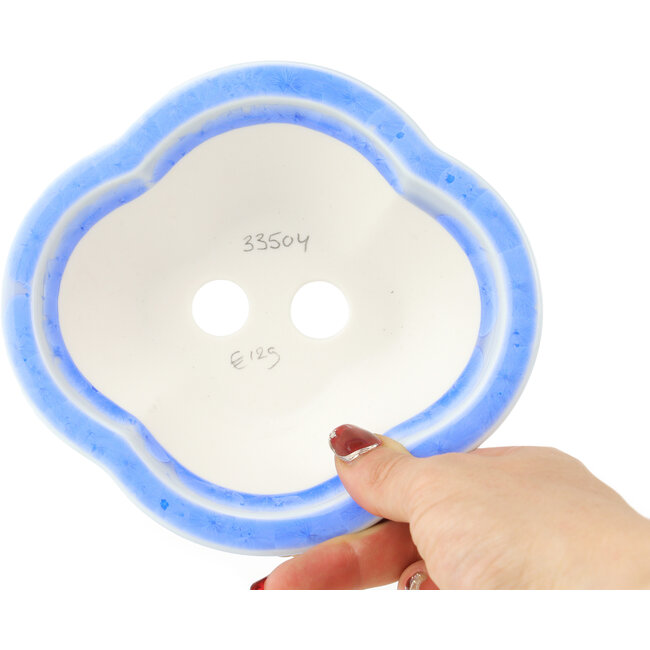 Pot à bonsaï bleu Mokko de Heian Kosen - 155 x 137 x 55 mm