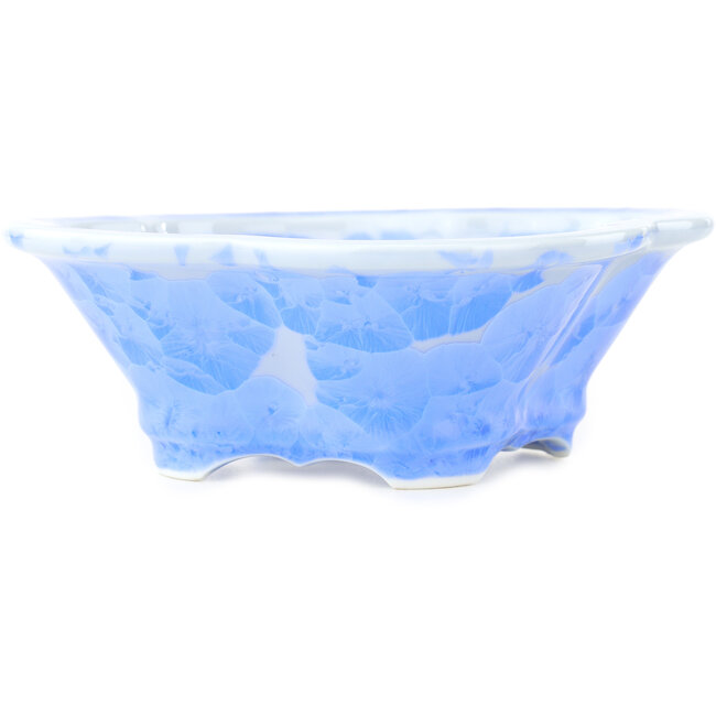 Mokko blue bonsai pot by Heian Kosen - 170 x 160 x 57 mm