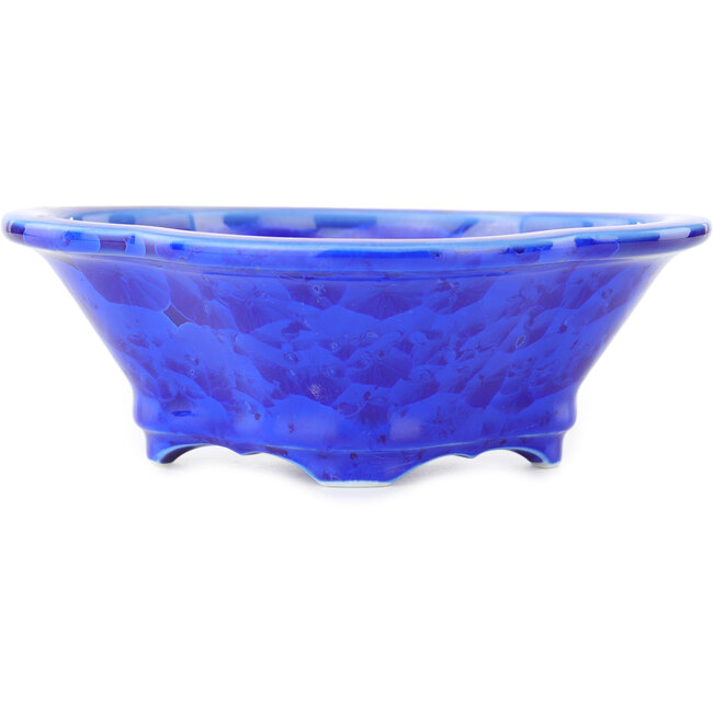 Pot à bonsaï Mokko bleu foncé de Heian Kosen - 155 x 137 x 55 mm