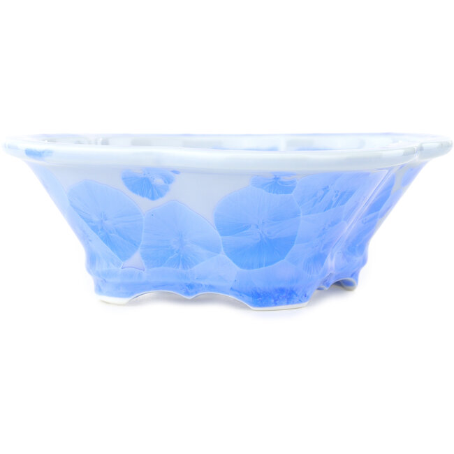 Mokko blue bonsai pot by Heian Kosen - 170 x 160 x 57 mm