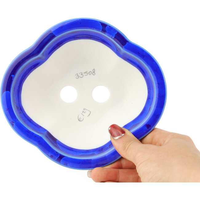 Maceta para bonsái azul oscuro Mokko de Heian Kosen - 155 x 137 x 55 mm