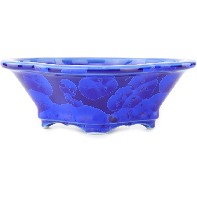 Pot à bonsaï Mokko bleu foncé de Heian Kosen - 155 x 137 x 55 mm
