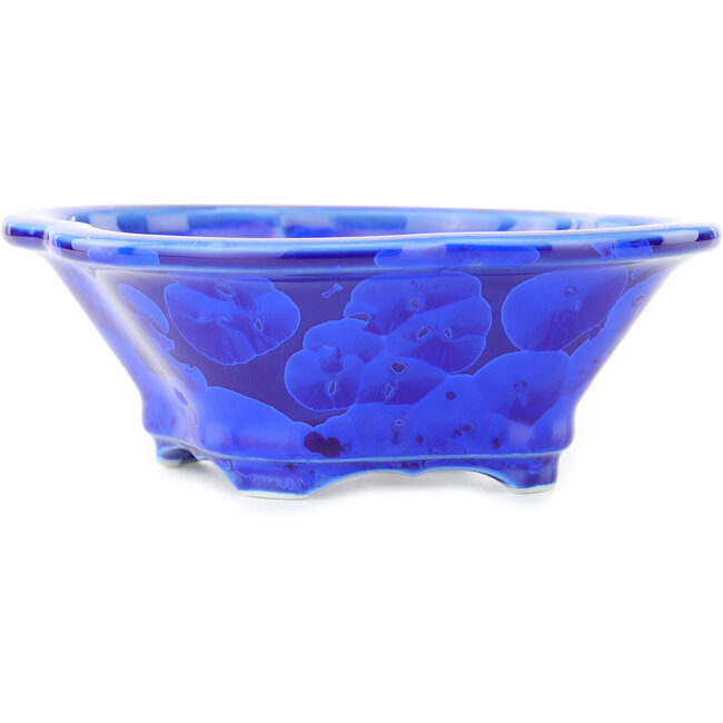 Mokko donkerblauwe bonsaipot van Heian Kosen - 155 x 137 x 55 mm