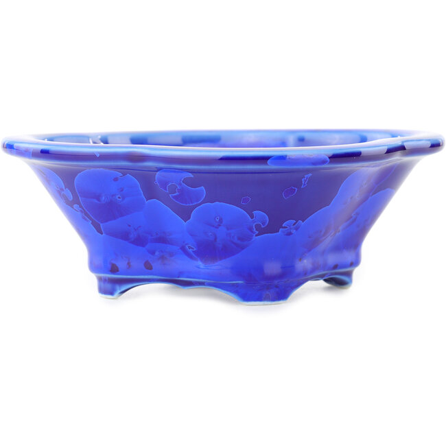 Vaso bonsai Mokko blu scuro di Heian Kosen - 155 x 137 x 55 mm